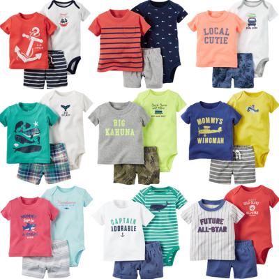 China Mudkingdom Casual 2020 Boys Matching Toddler Kids Sets Summer Baby Cute Short Cheap Casual Clothing 3 Piece Set for sale