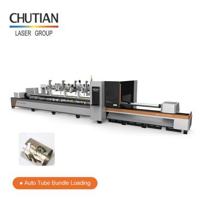 China Chutian Pipe Tube 6m 1000w /1500w IPG Fiber Laser Cutting Machine CNC Metal Cutting Programmable Cutting Laser for sale