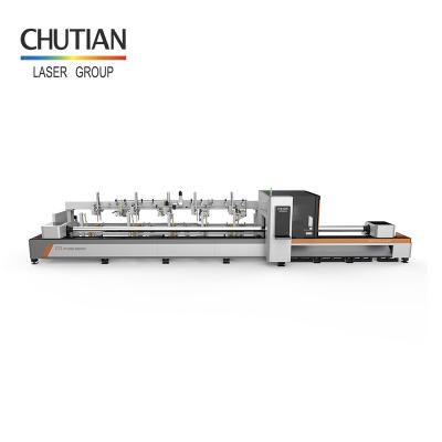 China Tube Laser Cutting Metal Steel Tube / Pipe Fiber Laser Cutting Machine Cost Effective for sale