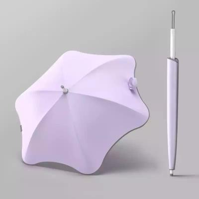 China New Innovation Outdoor Straight Safe Sun Tips Special Customized Blunt Umbrella With Round Corner Tips for sale