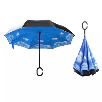 China High quality and low price various custom pongee suits wholesale reverse foldable umbrella for sale