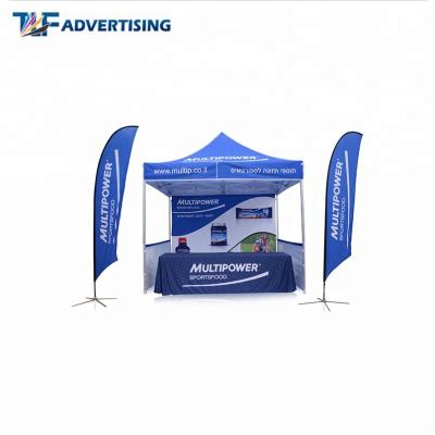 China Large event aluminum commercial gazebo tent with flag and tablecloth for sale for sale