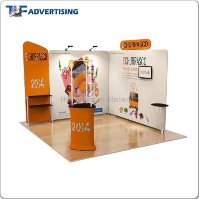 China Flame Resistance Aluminum Stretch Trade Show Exhibit Fabric Tension Backdrop Display Stands for sale