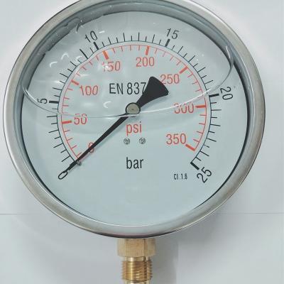 China 6.0inctn Liquid Filled Stainless Steel Pressure Gauges Pressure Gauge 1.5