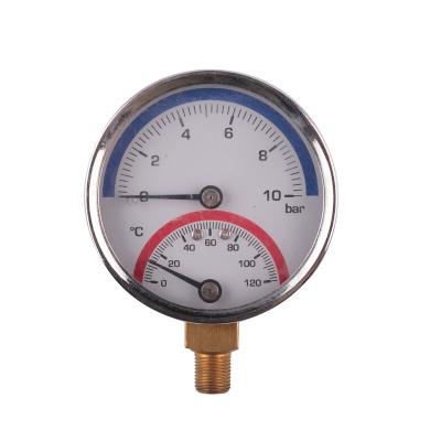 China Water Temperature Gauge Steam Boiler Radial Hydraulic Pressure Gauge for sale