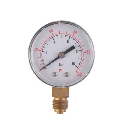 China Wholesale 10 Bar Low Pressure Gauge Price 150 PSI Mini 1.5