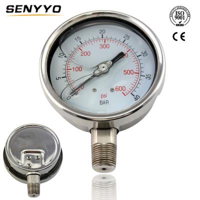 China High Quality Hydraulic Acid Resistant Indicator Pressure Gauges 1.5