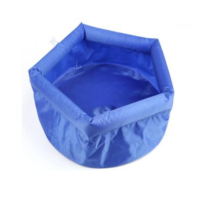 China Portable Inflatable Folding Basin Outdoor Concave-convex Viable Rinse Bucket Bubble Filled Foot Basin Travel Camping Bucket for sale