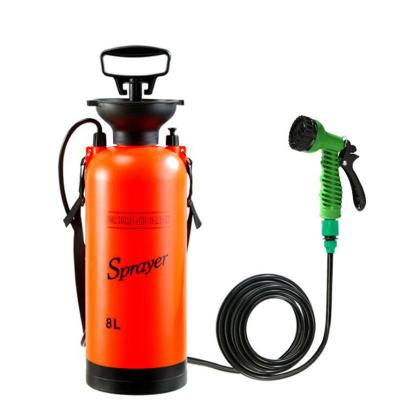 China PP.PE Brand New Camping 8L Plastic Outdoor Portable Sprayer Multifunctional Watering And Travel Car Washing Small Pool Outdoor Showers for sale