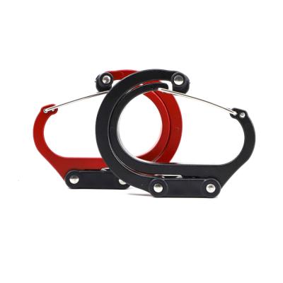 China Convenient and durable multifunctional D-shaped medium hook aluminum alloy hook outdoor free carabiner for sale