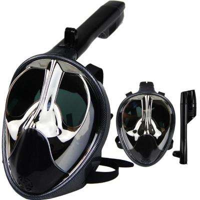 China Swimming and scuba diving sports factory direct scuba diving equipment 180 degree view full face snorkel mask from China for sale