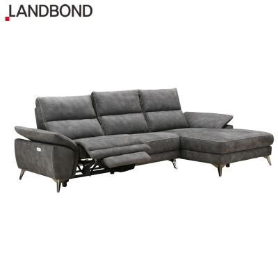 China Recliner Multi-fuction Electric Furniture L Form New Arrival Living Room Sofas Set Super Modern Style for sale