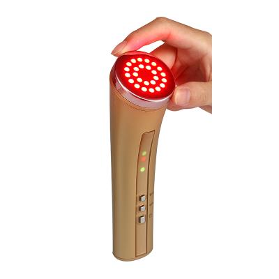 China Face Lift Photon Therapy Neck Massager Face Lifting Tool Red Led Heating Skin Tighten To Reduce Double Chin Anti Wrinkle Beauty Device for sale