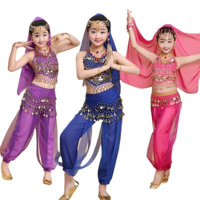 China Sexy Arabic Belly Dance Dresses Kids Summer Indian Dance Costume for sale