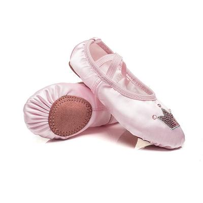 China Hot Imperial Crown Canvas Ballet Dance Shoes Women's Soft Flesh Ballet Dance Ballet Dance Shoes Canvas for sale