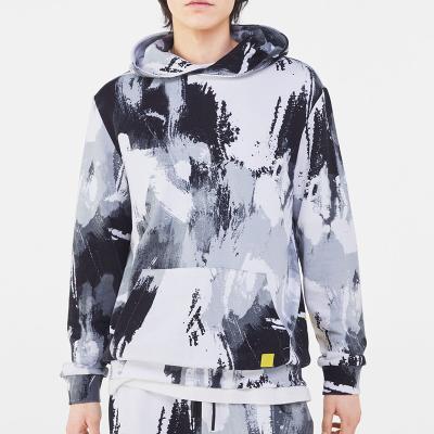 China Anti-wrinkle OEM ODM Service Custom All Over Printed Cotton Pullover Hoodies For Men for sale