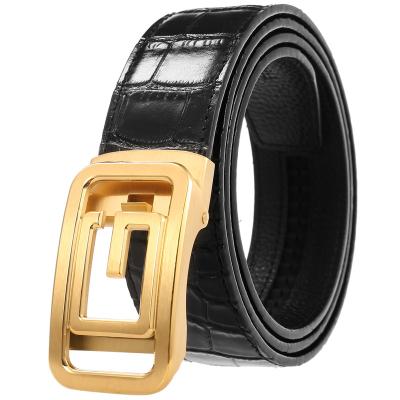 China Fashion.Casual.Business Stainless Steel Letter Buckle Personalized Leather Belt LY36-61319-8 for sale