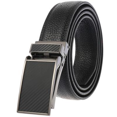 China Cowhide LY33-0863-5 Fashion Automatic Buckle Ratchet Leather Mens Belt for sale