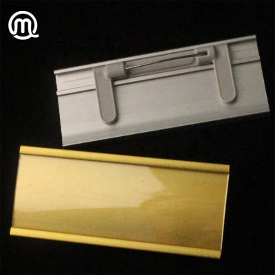 China Factory Direct Reusable/Changeable Colored Metal Foil Name Badge Customized Reusable for sale