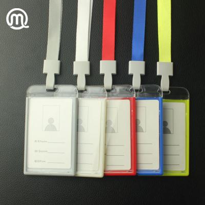 China Simple/Durable/Good Appearance For Company Employees Beautiful Plastic Lanyard Card Holder Target With Different Color for sale