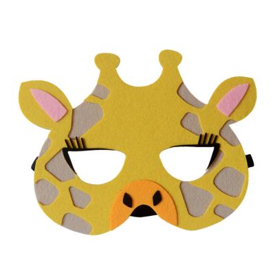 China Halloween Mask Baby Shower Dress Up Costumes Cartoon Jungle Woodland Forest Friends Halloween Animal Felt Masks For Gifts for sale