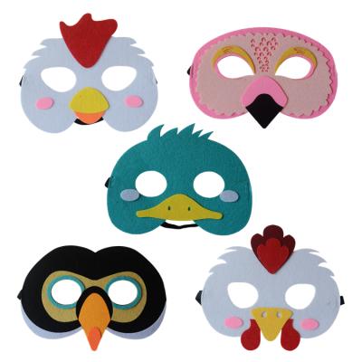 China Halloween Masks Low Moq Design Eco-Friendly Unique Forest Friends New Animal Park Farm Costume Felt Animal Mask With Elastic Rope for sale