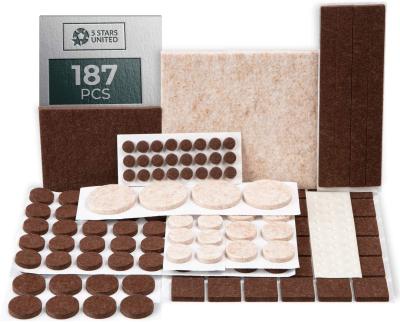 China X-PROTECTOR Premium Self Adhesive Furniture Felt Floor Protectors Best Wood Floor Pads 133 Piece Furniture Felt Pads For Chair Leg Hardwood for sale