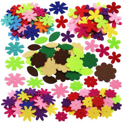 China Flowers ruled small unmounted custom shapes mixed colors 150pcs kids diy crafts fabric ruled flower embellishments for sewing handcraft for sale