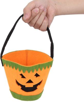 China Halloween Felt Felt Bag Minimalist Halloween Trick or Treat Bag Kids Halloween Decor Props Party Supplies Minimalist Empty Felt Bag Bucket for sale