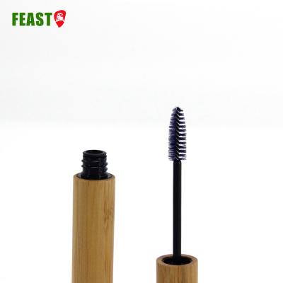 China Cosmetic Bamboo Jar 10ml Empty 15ml With Silicone Brush Mascara Master Tank High Quality for sale