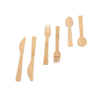 China Kitchen Tableware Set Portable Cute 2.1g Bamboo Kids Disposable Cutlery Fast Delivery Set For Cake Table Fruit for sale