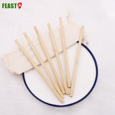 China Modern Environmental Carbonization House And Bar 120mmx8mm Bamboo Drinking Straw for sale