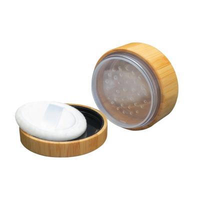 China Handmade Empty Base Bottles Base Custom Bamboo Bottle For Cosmetic Highlighter Bar Loose Powders for sale