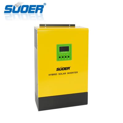 China Suoer 48V 230V 5000 Watt 5kw Parallel Function Off Grid Power Inverter Hybrid Inverter With MPPT Solar Charge Controller 53.4*35.8*18.5CM for sale