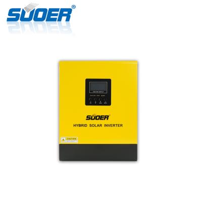 China Suoer High Frequency 1000VA 800W 12V 230V Off Grid Inverter PWM Solar Controller Hybrid Solar Inverter 30.5*30*11CM for sale