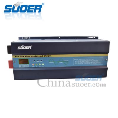 China Suoer 5kw 24v 48v 220v off grid controller solar hybrid power inverter 630x280x200mm for sale