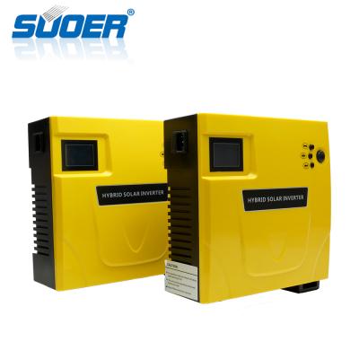 China Good Price SUOER 2400VA 24V OEM PWM Controller Hybrid Solar Inverter Modified Sine Wave Inverter With Single Charger LCD Display 36*15*33CM for sale