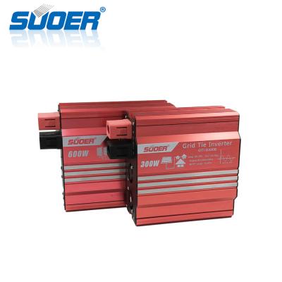 China Suoer 600 Watt Pure Sine Wave Inverters 600W Solar Power Grid Tie Inverter On On Grid Tie 257*195*88.5mm for sale