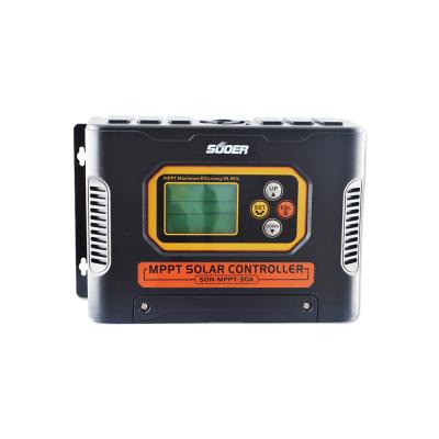 China Solar Charger Controller Suoer 12V/24V/48V MPPT Charge Controller 30A Lead Acid Battery Charger Controller for sale