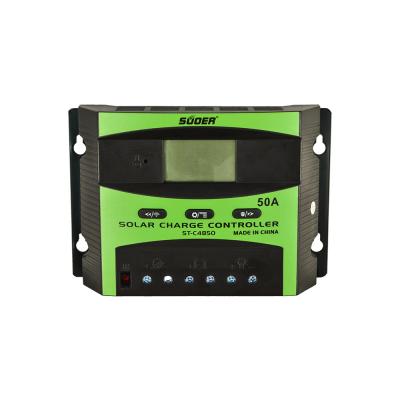 China Solar charger controller Suoer 48V 50A pwm manual regulator charger controller for sale