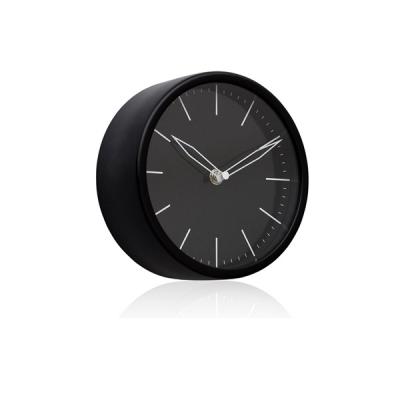 China Class Raymons Cheap Price Black Metal Iron Cocks 7 Inch Deep Case Small Wall Clock Battery Clock for sale