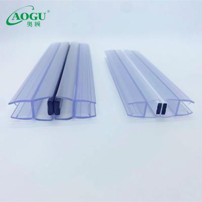 China Modern Bathroom Best Selling Transparent Fashion Curved EVA Waterproof Hidden Door Seal Strip for sale