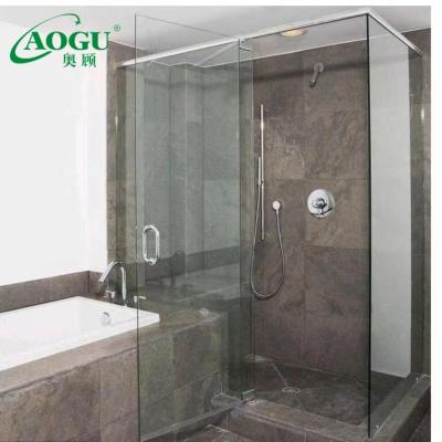 China Modern High Quality O Shaped Glass Door Handle, Stainless Steel Tube Shower Pull Handle Bathroom Sliding Pull Handle for sale