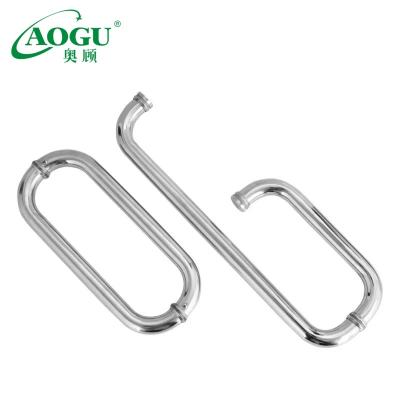 China Modern high quality stainless steel bathroom handle hot sale glass door handle for shower room for sale