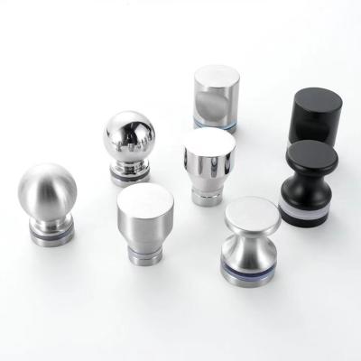 China Modern High Quality Sliding Glass Door Groove Shape Knob Handle Door Knob 304 Stainless Steel For Glass for sale