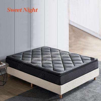 China Foldable Memory Foam King Queen Size High Quality Hotel Bed Natural Latex Pillow Top Roll In Box Pocket Bed Springs for sale