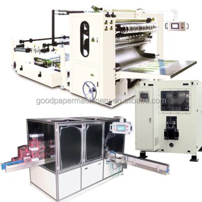 China Factory High Speed ​​Automatic Facial Tissue Box Tissue Converter Cardboard Facial Tissue Production Line for sale