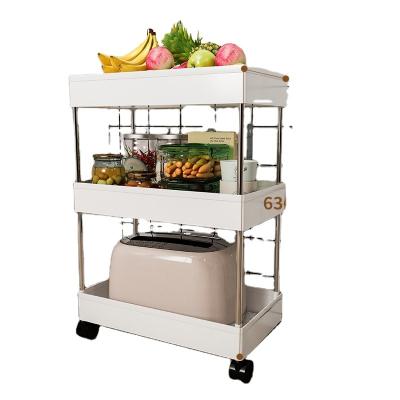 China Multifunctional Kitchen High Quality Viable Assets Storage Rack And Vegetable Rack Easy To Assemble Cart for sale