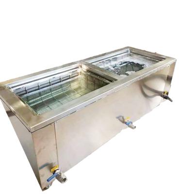 China Industry double groove ultrasonic cleaning machine is used to clean internal combustion engine parts for sale