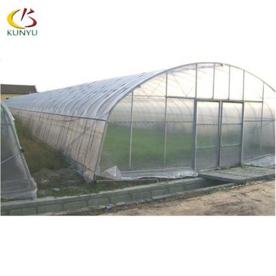 China Stable structure easily assembled Foshan kunyu single and multi spans tunnel film and insect proof netting strawberry greenhouse growing tent for sale